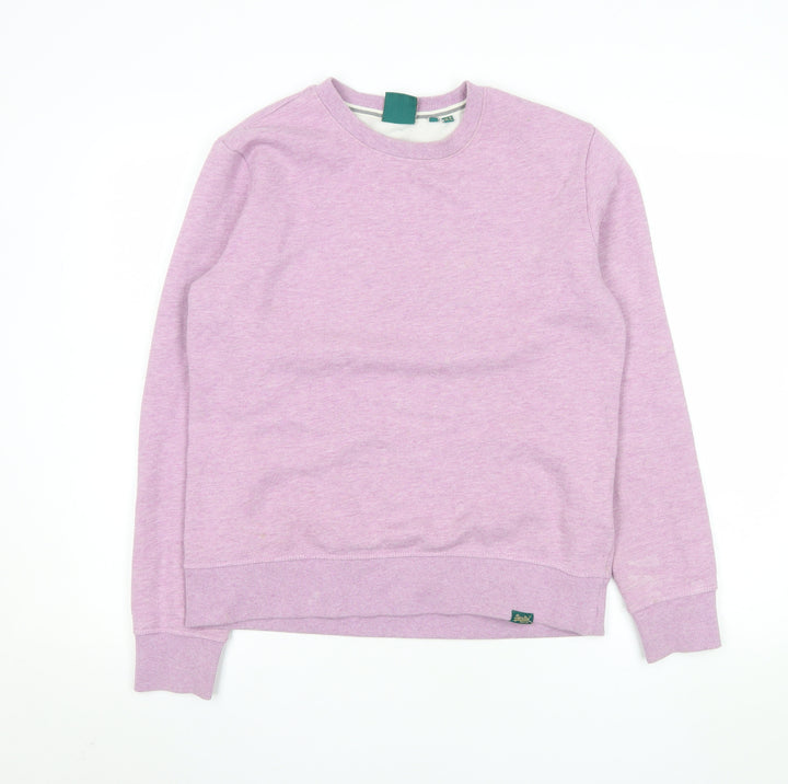 Superdry Women's Pink Pullover Sweatshirt UK 10 Cotton Blend