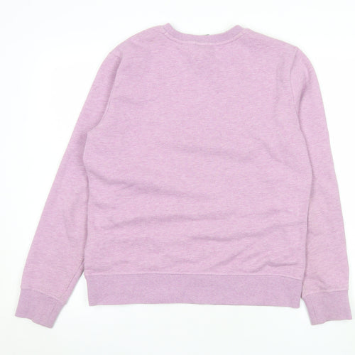 Superdry Women's Pink Pullover Sweatshirt UK 10 Cotton Blend