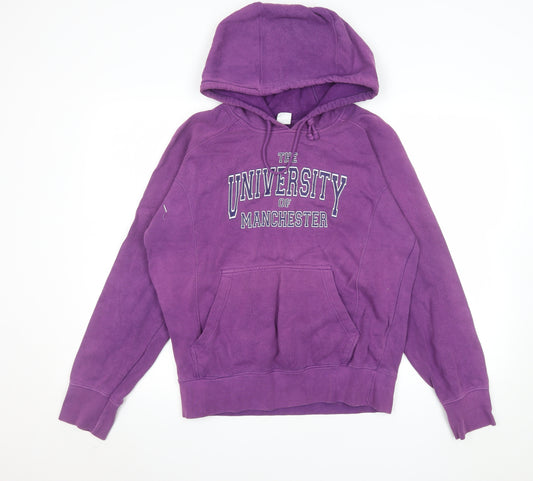Epona Clothing Women's Purple Pullover Hoodie Small University of Manchester Sweatshirt