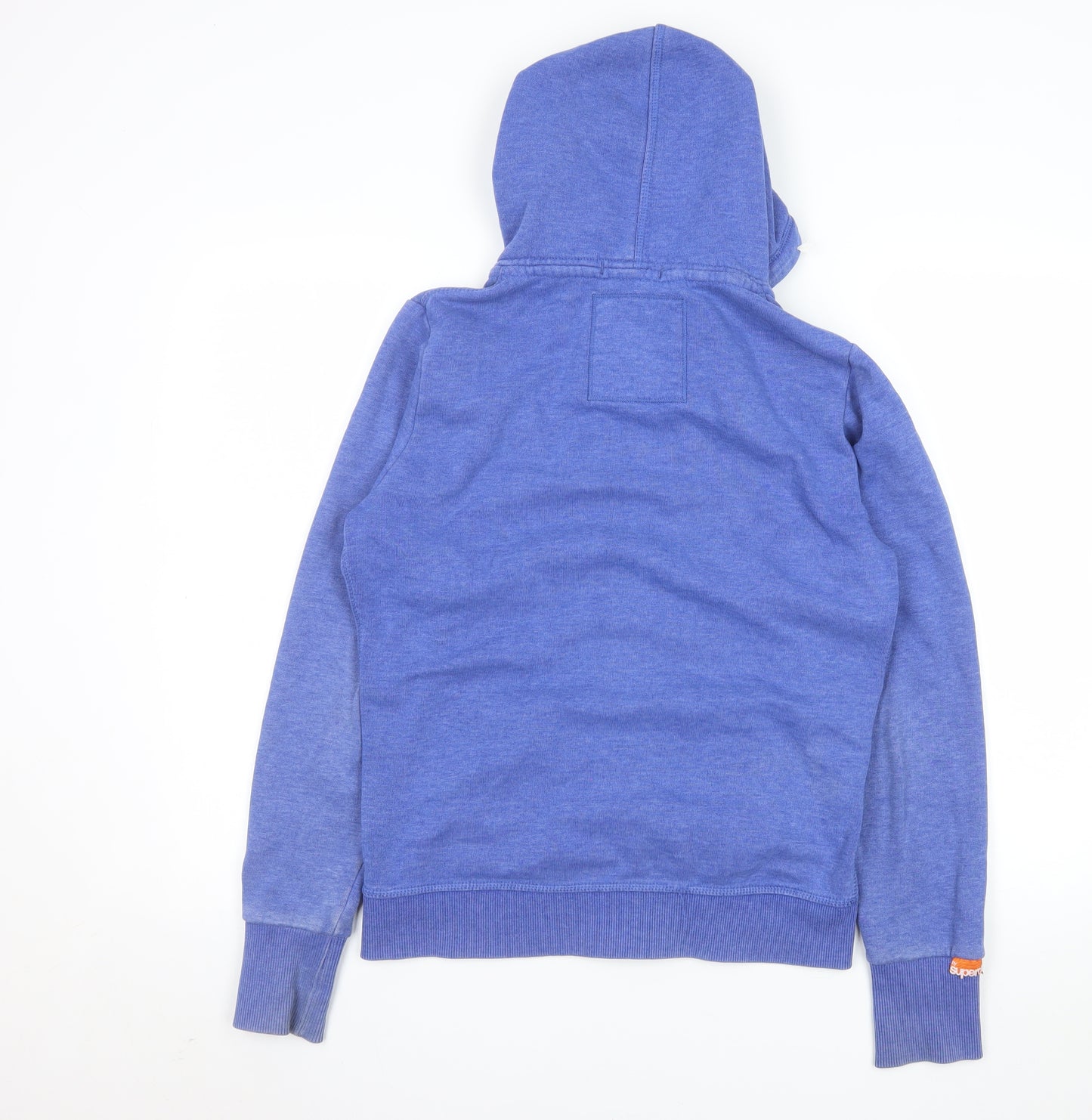 Superdry Women Blue Hooded Full Zip Jacket Size M