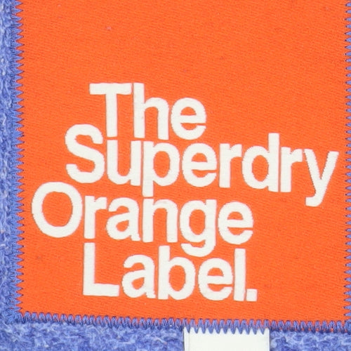 Superdry Women Blue Hooded Full Zip Jacket Size M