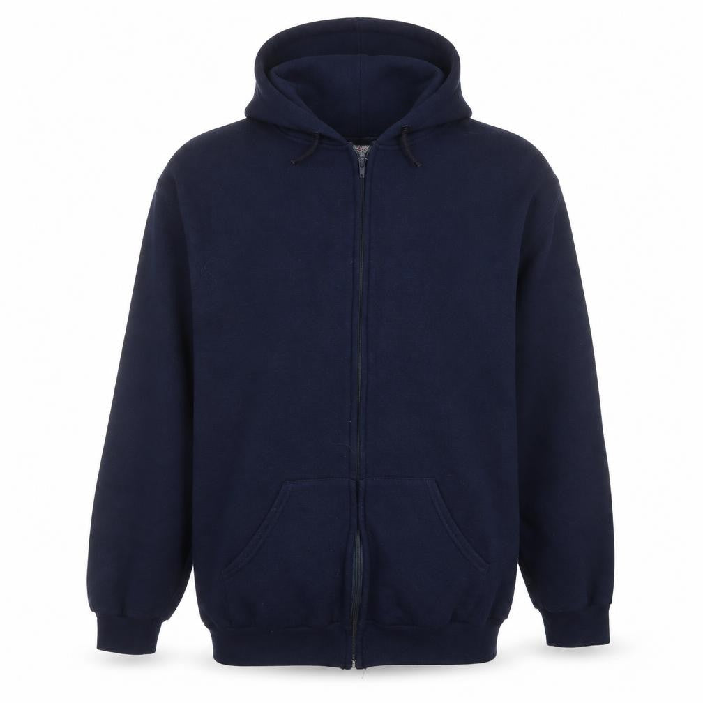 Airak Men Blue XL Hooded Full Zip Graphic Fleece Jacket