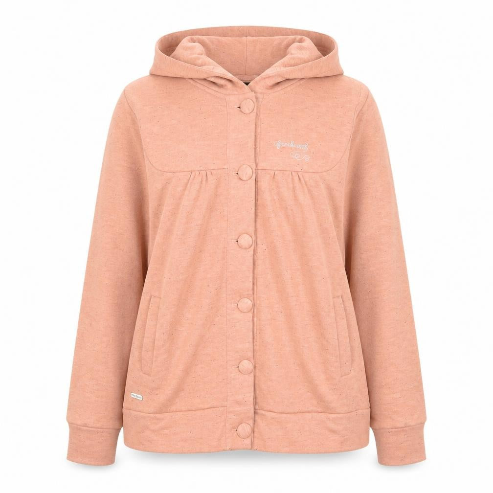 Fenchurch Women Pink Hooded Button-Up Basic Jacket XL