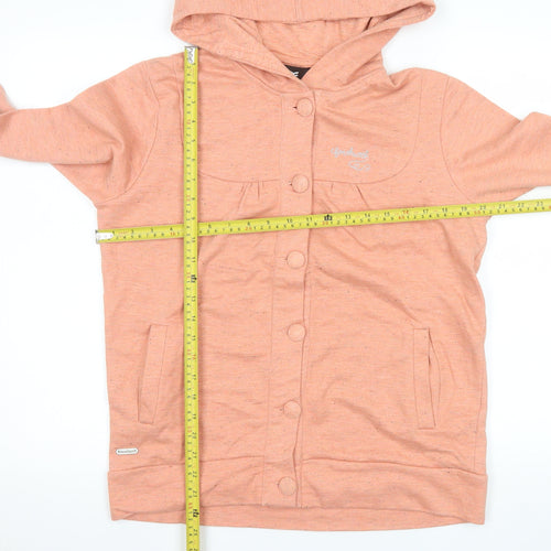 Fenchurch Women Pink Hooded Button-Up Basic Jacket XL
