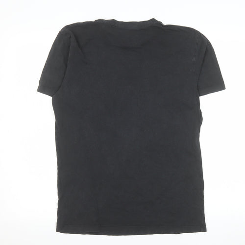 Jack & Jones Men's Black Small Crew Neck Graphic Logo T-Shirt