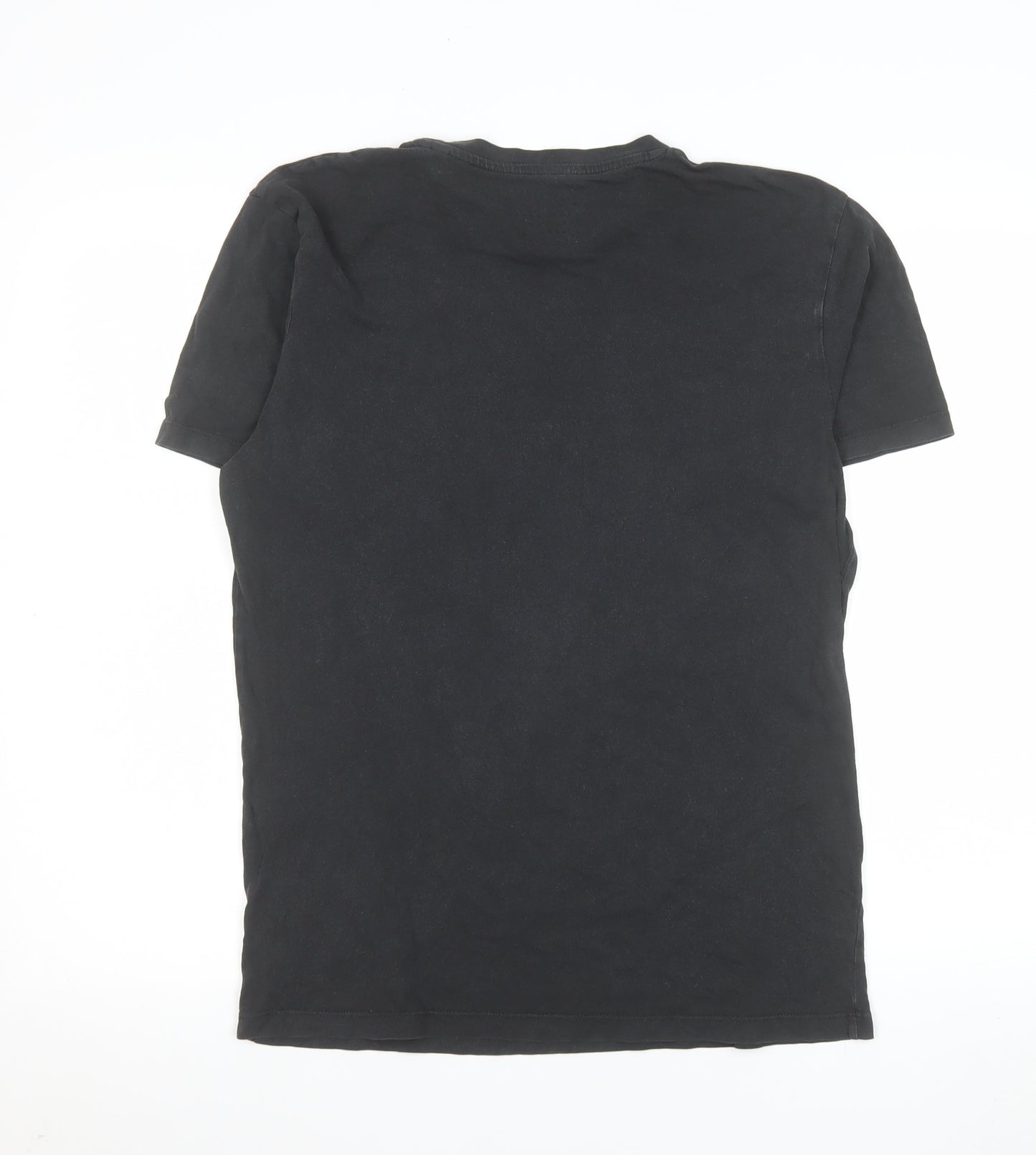 Jack & Jones Men's Black Small Crew Neck Graphic Logo T-Shirt
