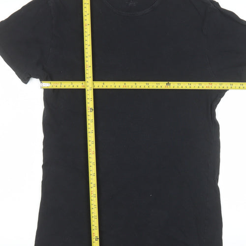 Puma Men's Black Small Crew Neck Cotton T-Shirt