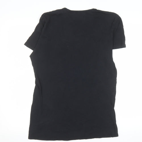 Puma Men's Black Small Crew Neck Cotton T-Shirt