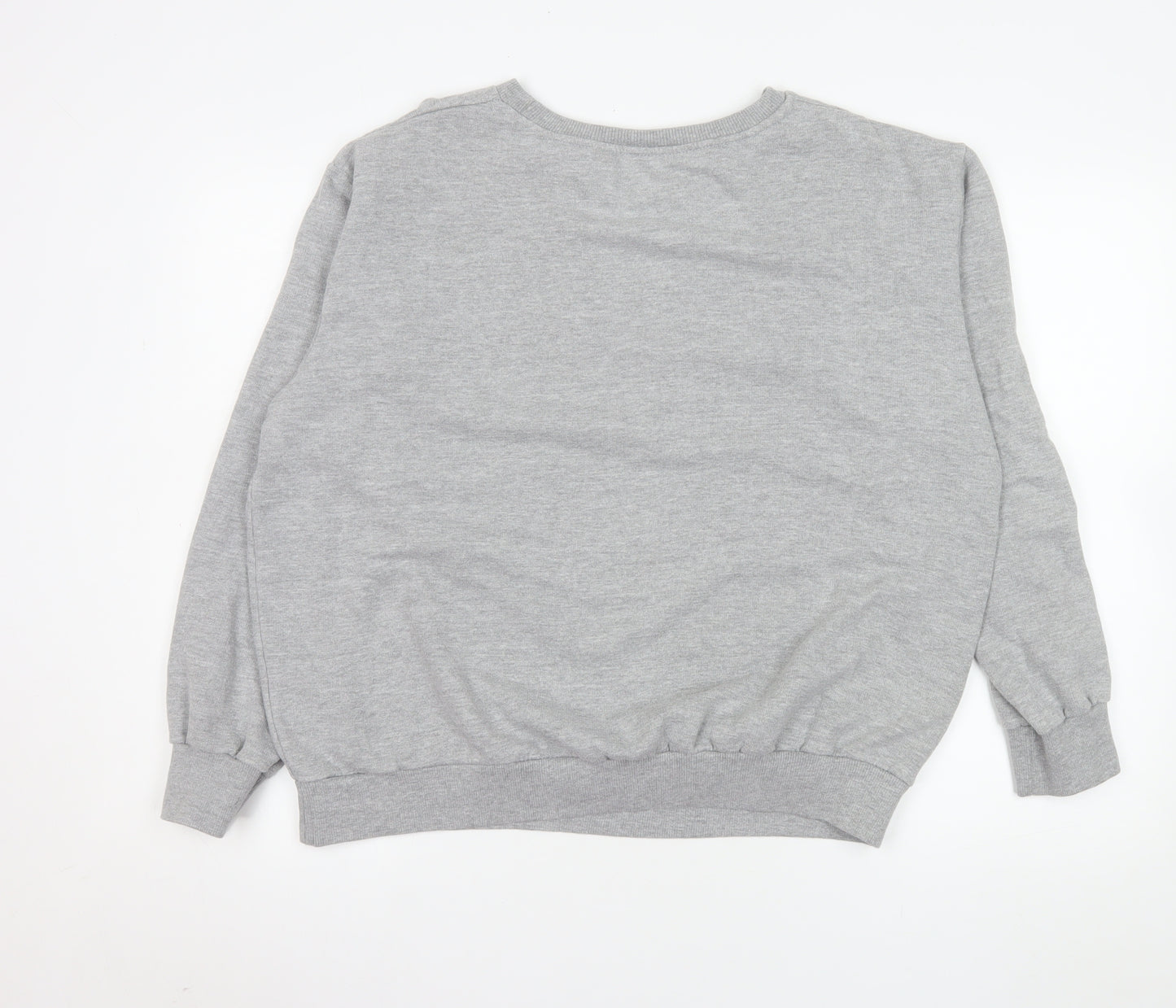 Disney Women Grey Mickey Mouse Pullover Sweatshirt Size 14 XL