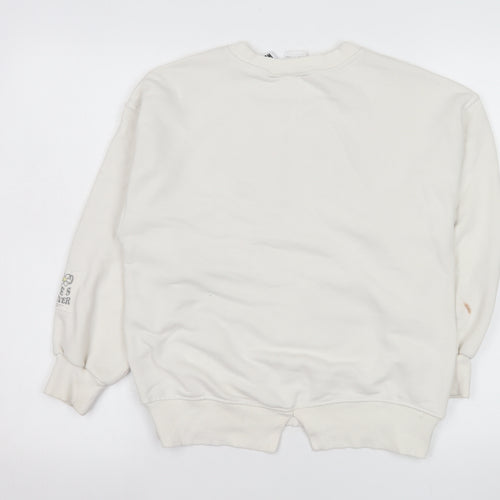 ZARA SmileyWorld Girls White Sweatshirt Size 10 Forever Positive Graphic