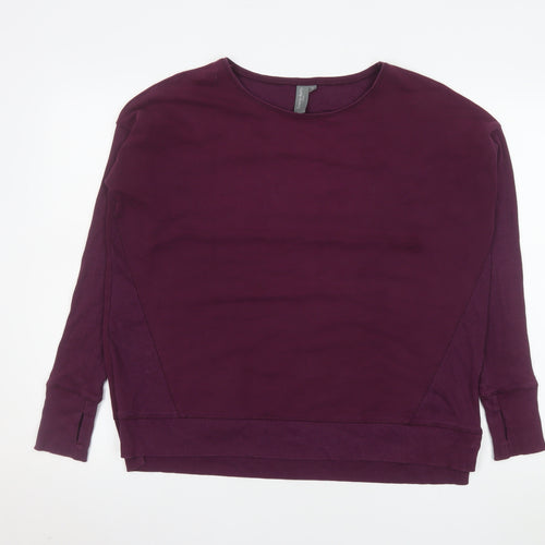 Sweaty Betty Women's Purple Cotton Blend Pullover Sweatshirt Size S