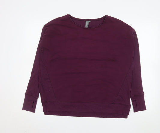 Sweaty Betty Women's Purple Cotton Blend Pullover Sweatshirt Size S