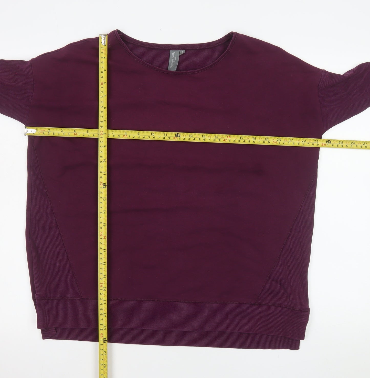 Sweaty Betty Women's Purple Cotton Blend Pullover Sweatshirt Size S