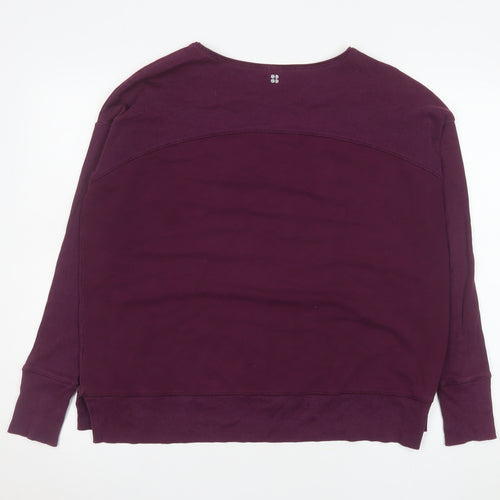 Sweaty Betty Women's Purple Cotton Blend Pullover Sweatshirt Size S