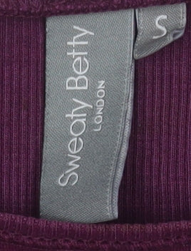 Sweaty Betty Women's Purple Cotton Blend Pullover Sweatshirt Size S