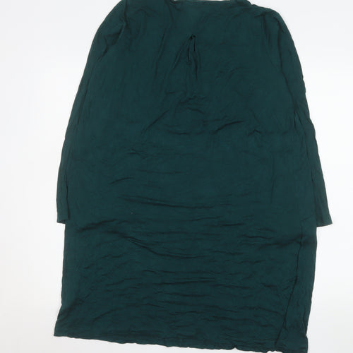 Together Women Green Size 14 Shift Dress Studded Long Sleeve