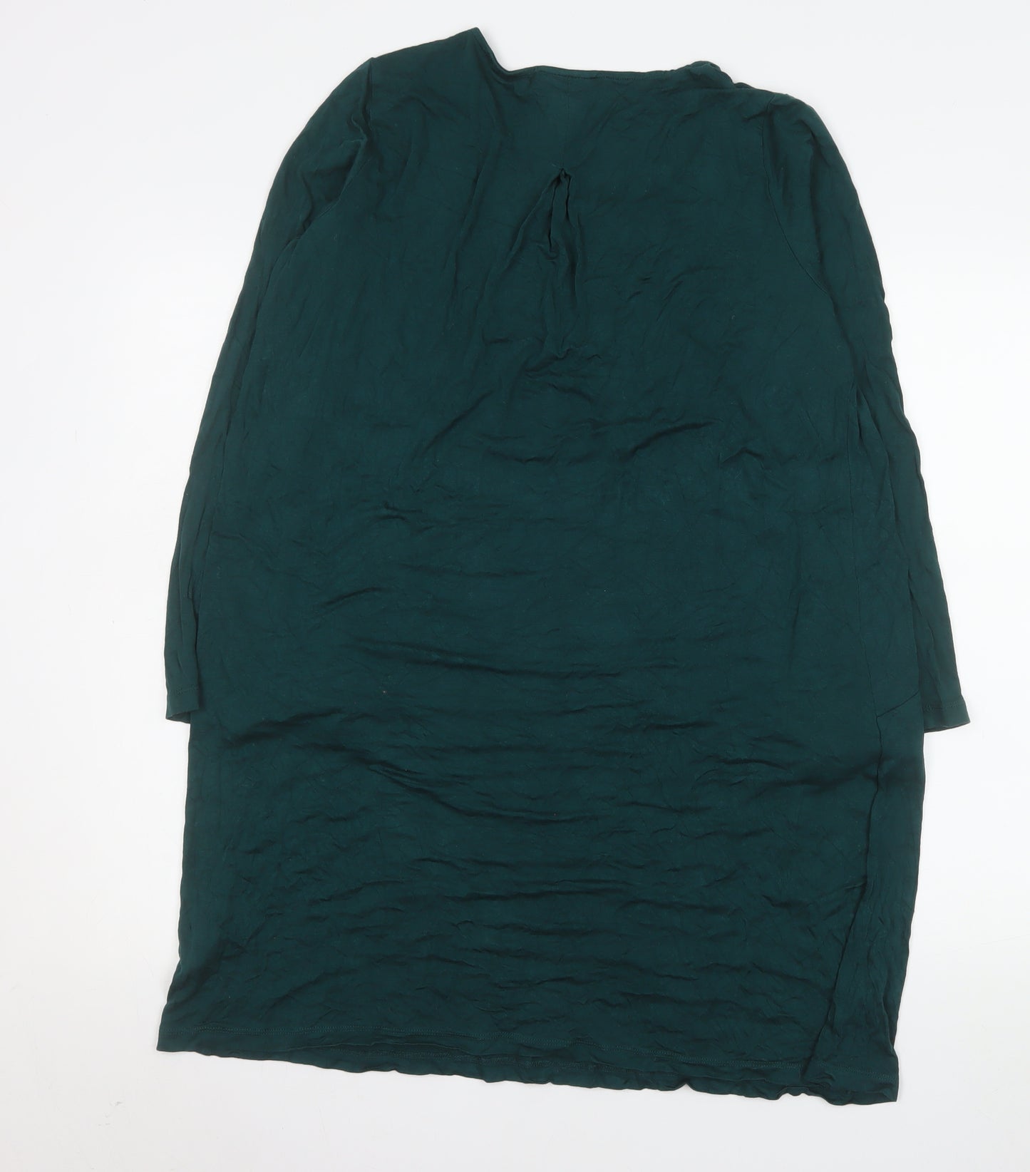 Together Women Green Size 14 Shift Dress Studded Long Sleeve