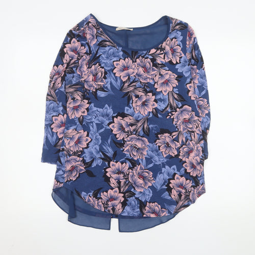 Marks and Spencer Women’s Blue Floral Tunic Blouse Size 12