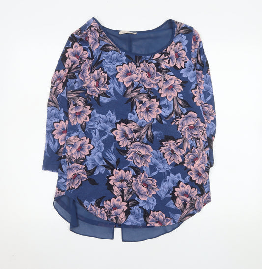 Marks and Spencer Women’s Blue Floral Tunic Blouse Size 12