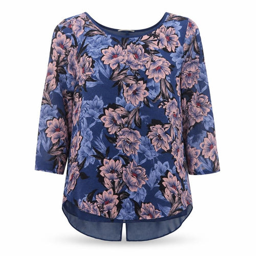 Marks and Spencer Women’s Blue Floral Tunic Blouse Size 12