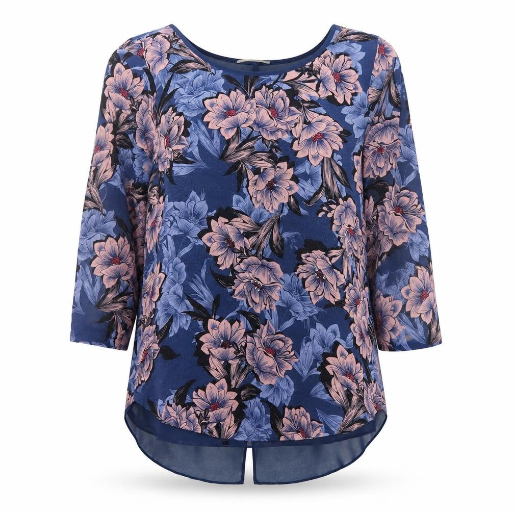 Marks and Spencer Women’s Blue Floral Tunic Blouse Size 12