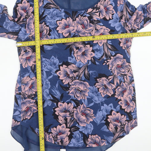 Marks and Spencer Women’s Blue Floral Tunic Blouse Size 12