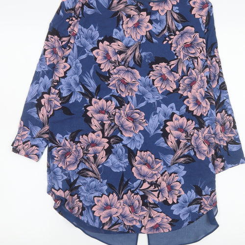 Marks and Spencer Women’s Blue Floral Tunic Blouse Size 12