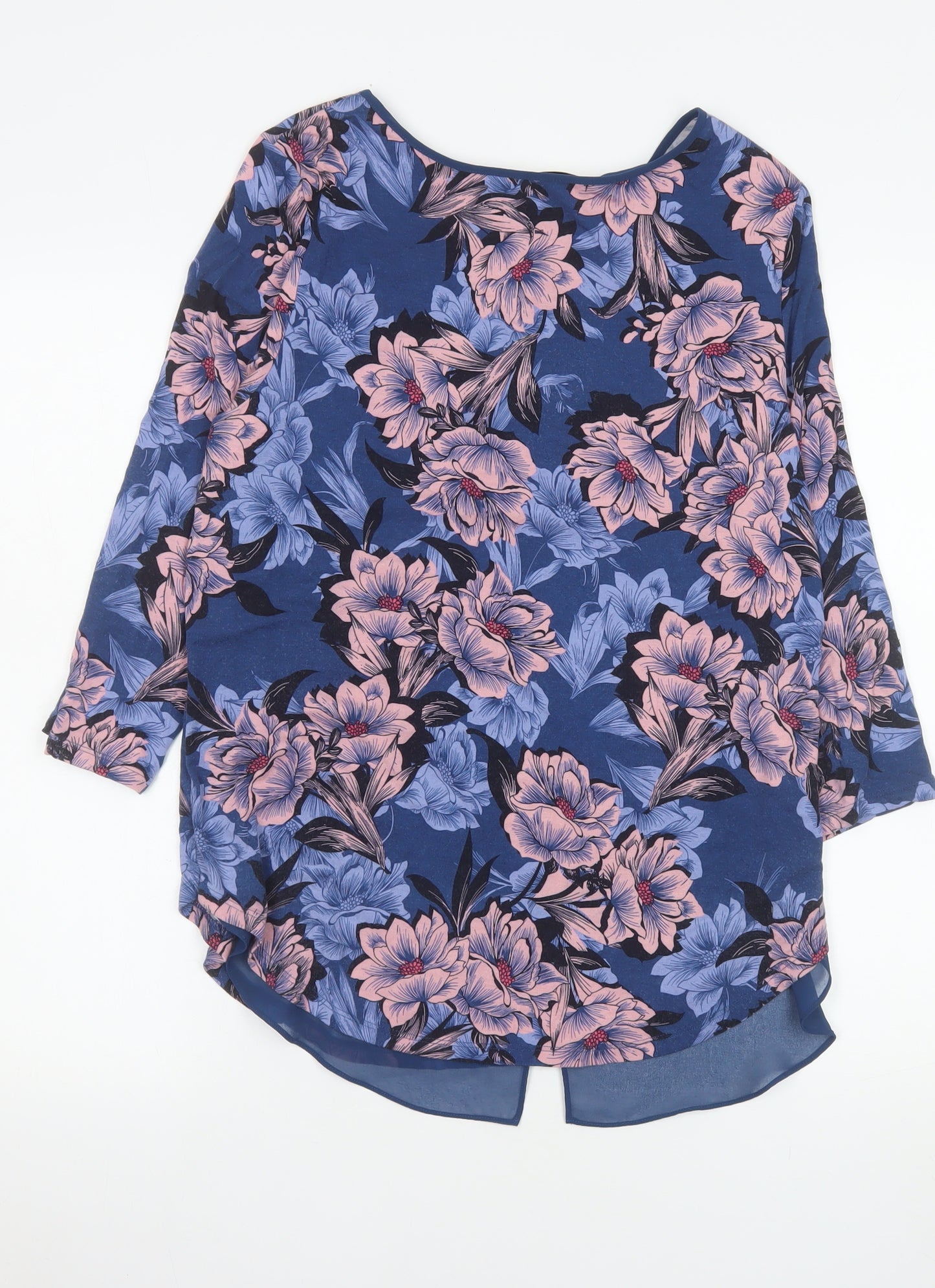 Marks and Spencer Women’s Blue Floral Tunic Blouse Size 12