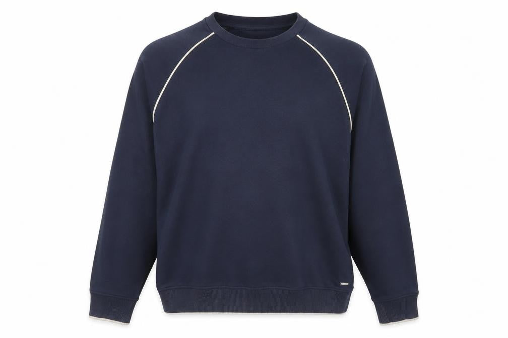 Front view of Marks & Spencer Autograph men’s blue 2xl pullover sweatshirt