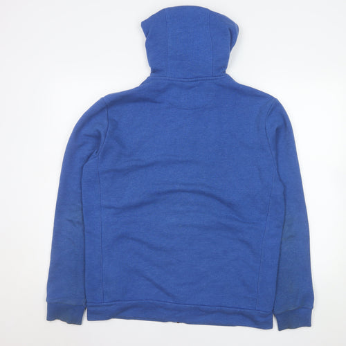 Lyle & Scott Men Blue Full Zip Hooded Basic Jacket Size L