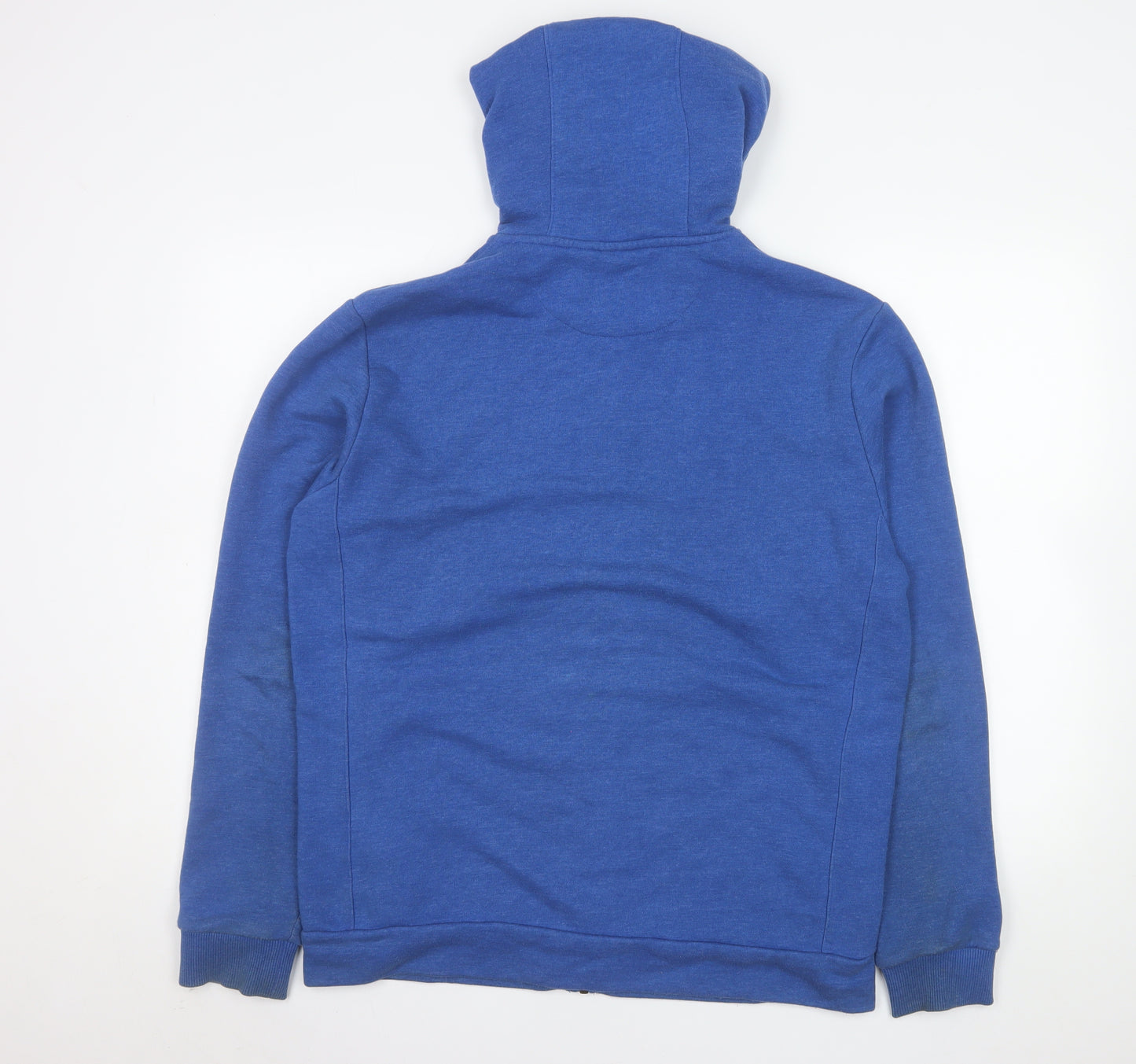 Lyle & Scott Men Blue Full Zip Hooded Basic Jacket Size L