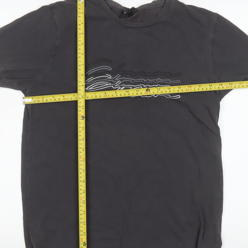 Closure London Men's Black Graphic Short Sleeve Cotton T-Shirt L