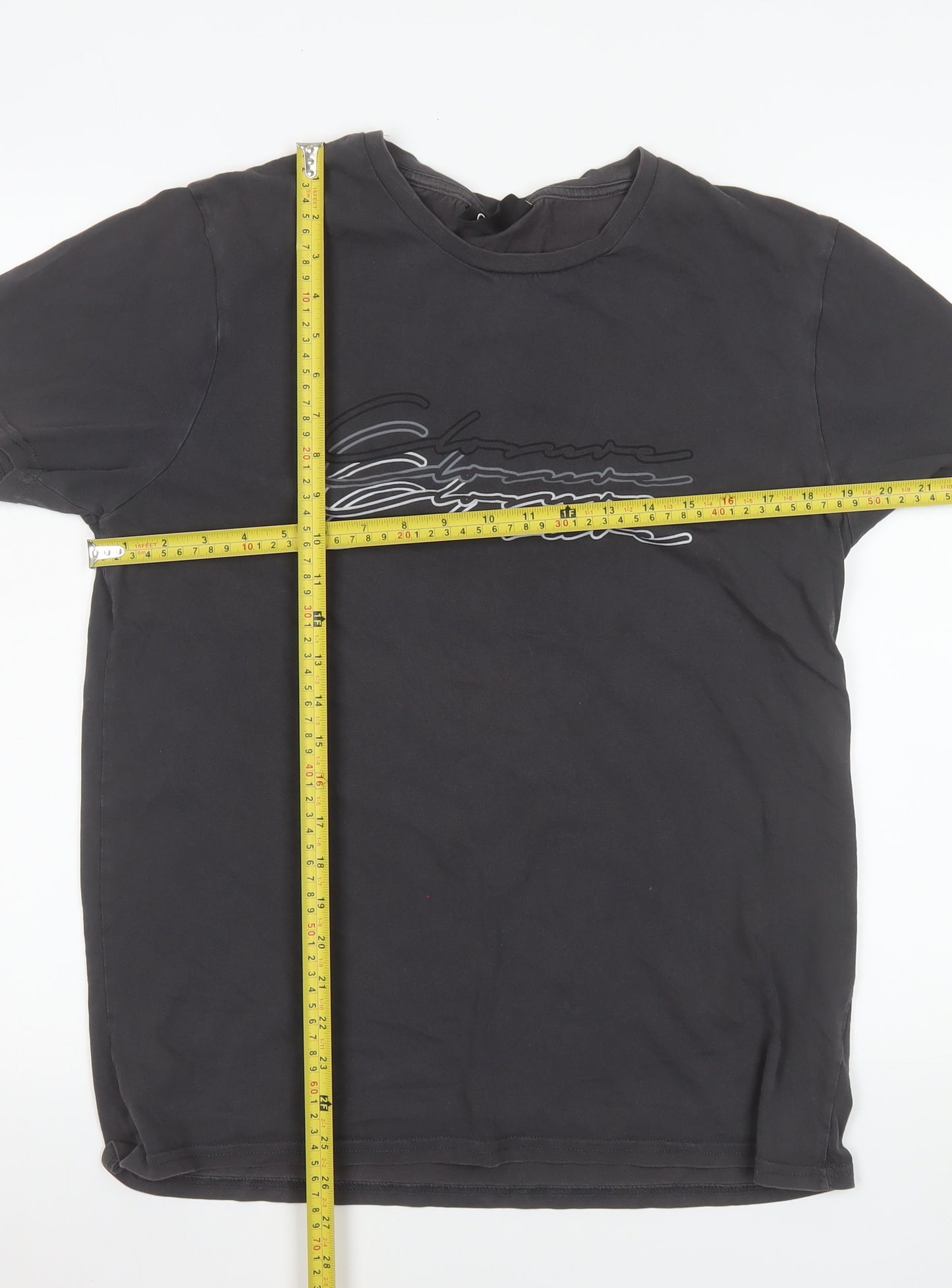 Closure London Men's Black Graphic Short Sleeve Cotton T-Shirt L