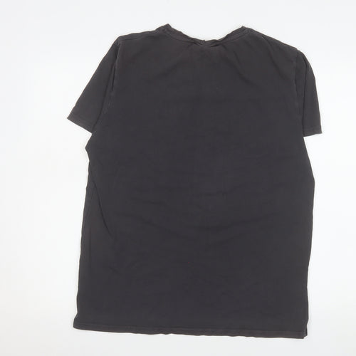 Closure London Men's Black Graphic Short Sleeve Cotton T-Shirt L