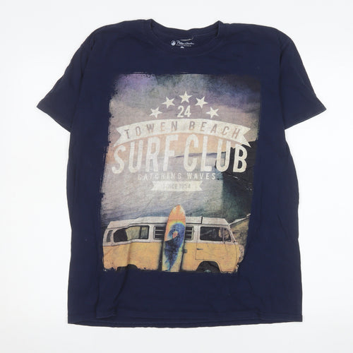Peter Storm Men's Navy Surf Club Graphic Cotton T-Shirt Medium
