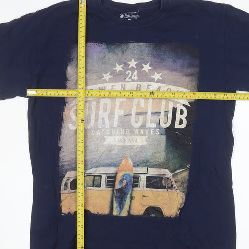 Peter Storm Men's Navy Surf Club Graphic Cotton T-Shirt Medium