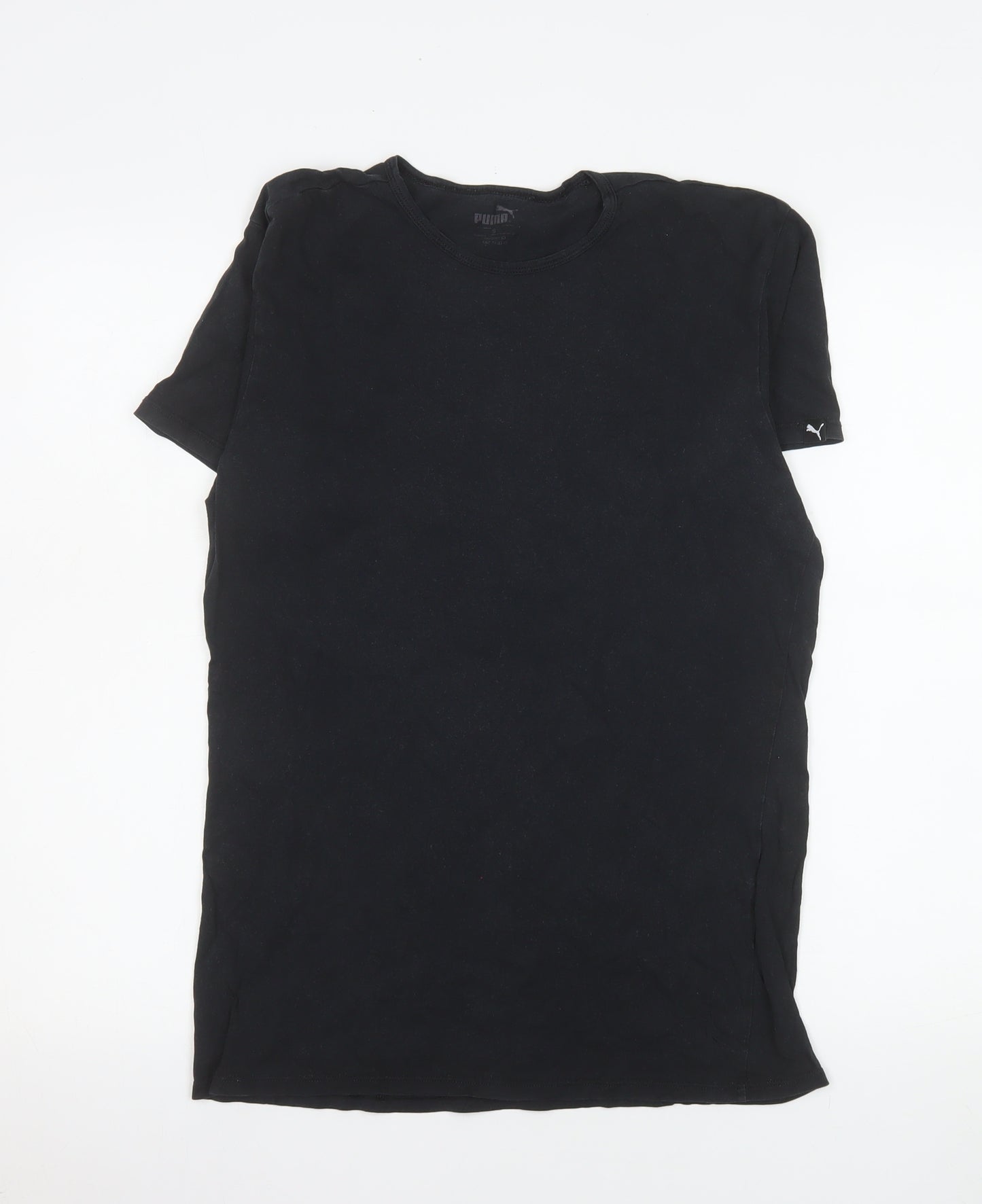 Puma Men's Black Small Short Sleeve Crew Neck Cotton T-Shirt