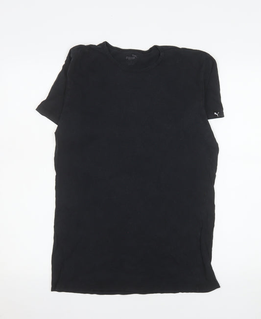 Puma Men's Black Small Short Sleeve Crew Neck Cotton T-Shirt