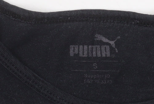 Puma Men's Black Small Short Sleeve Crew Neck Cotton T-Shirt