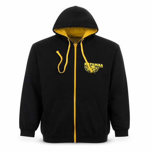 Just Hoods Men’s Black XL Hooded Zip Jacket Katumba Logo