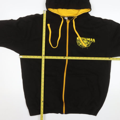 Just Hoods Men’s Black XL Hooded Zip Jacket Katumba Logo