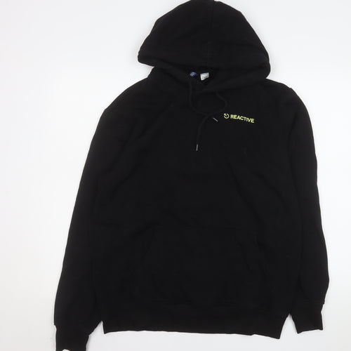 H&M Divided Men's Black Reactive Pullover Hoodie Size M