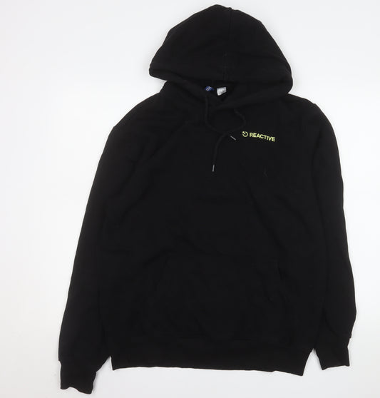 H&M Divided Men's Black Reactive Pullover Hoodie Size M