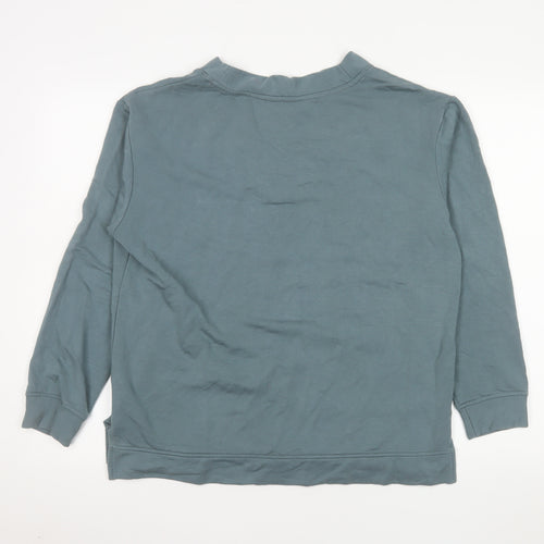 Orvis Women's Blue V-Neck Pullover Sweatshirt Size M Modal Blend
