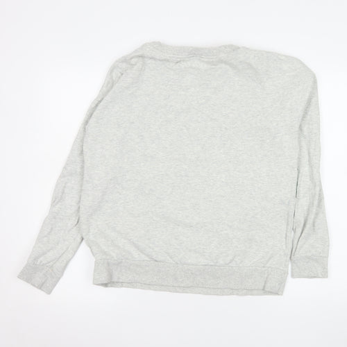 Next Women Grey Sequin Dog Christmas Sweatshirt Size M