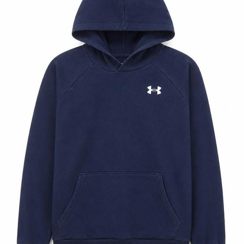Under Armour Boys Blue Hoodie 13-14 Years Pullover Fleece ColdGear
