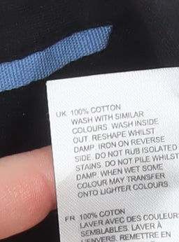 White Stuff Women's Black Cotton Button-Up Shirt UK 14