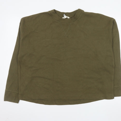 River Island Men’s Green Relaxed Fit Long Sleeve Cotton Top L