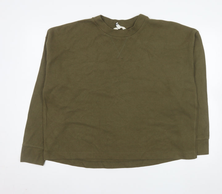 River Island Men’s Green Relaxed Fit Long Sleeve Cotton Top L