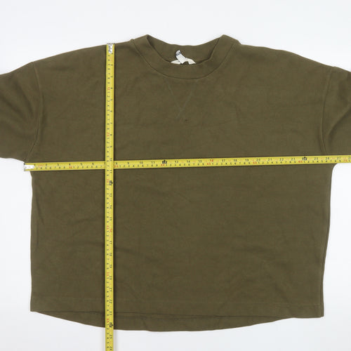 River Island Men’s Green Relaxed Fit Long Sleeve Cotton Top L